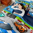 thumbnail image 4 of Erosebridal Sports Car Bedding Twin Size,Cartoon Race Car Comforter Sets with Sheets,Racing Print Bedding Sets Twin Size For Youth,Super Cozy Room Decoration Reversible,7pcs, 4 of 6