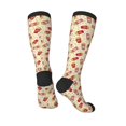 thumbnail image 4 of Daiia Sports Socks Cartoon Popcorn Printed Novelty Crew Socks for Men Women Knee High Socks Cotton Socks Soft & Breathable Support Unisex Socks, 4 of 9