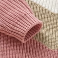 thumbnail image 4 of Okbabeha Toddler Baby Sweater Boy Girl Knit Fall Sweaters Pullover Block Color Crewneck Sweatshirt Warm Winter Clothes, 4 of 7