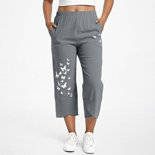 WILLBEST Pantalones Casuales de Mujer con Estampado de Moda, Pantalones Holgados de Pierna Ancha para Una Comodidad Elegante y Un Uso Versátil. Mediana