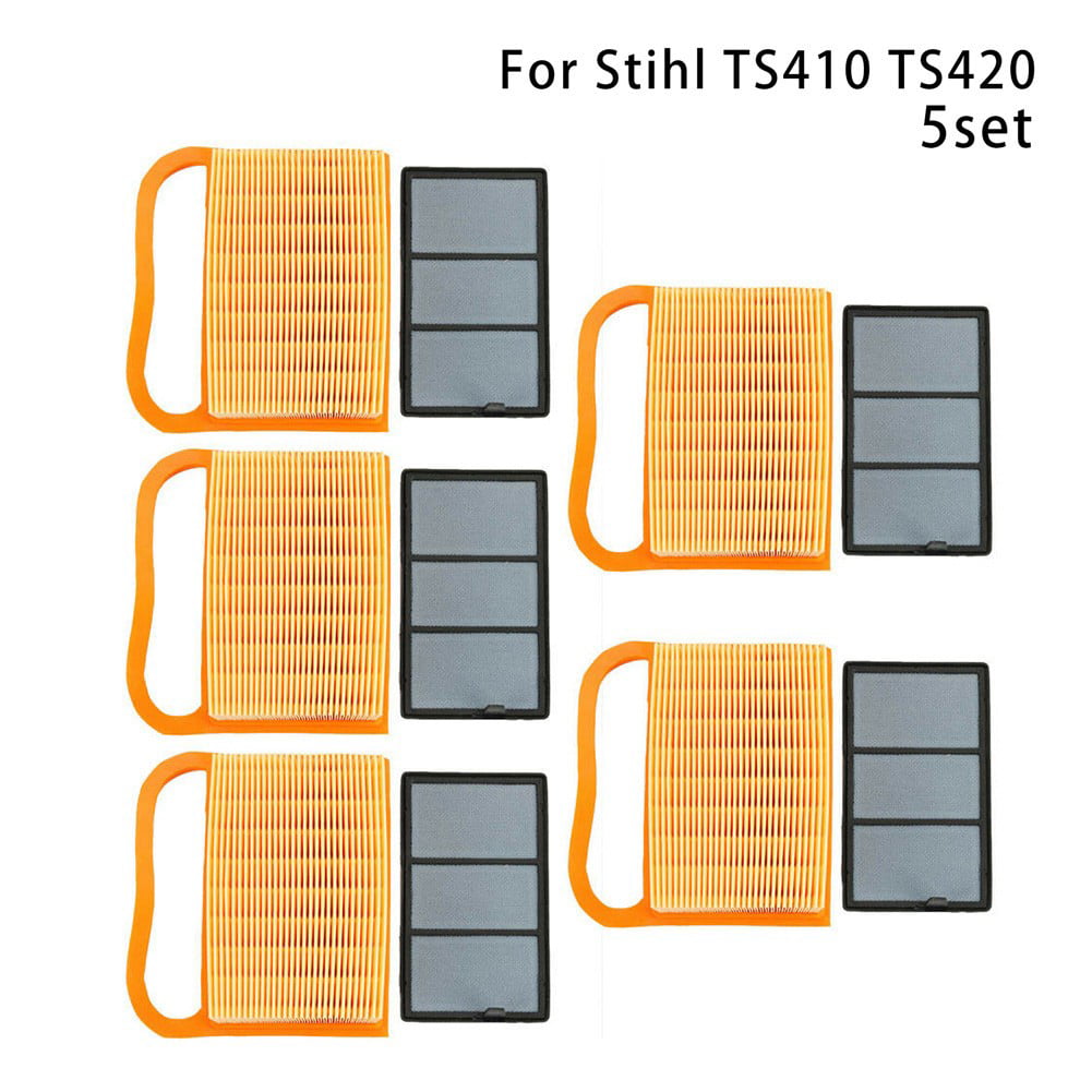 For Stihl TS410 TS420 TS 420 TS 5 Pack Air Filter Set Part Saws 4238-140-4402 