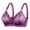 Purple, variant on VerPetridure Bras for Women Plus Size Woman's Solid Color Comfortable Hollow Out Perspective Bra Underwear No Rims