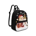 thumbnail image 2 of Eheartsgir Santa Snowman Christmas Print Small Backpack with Lightweight Versatile Mini Backpack for Daily Use, Polyester Travel Rucksack for Dating, 2 of 8