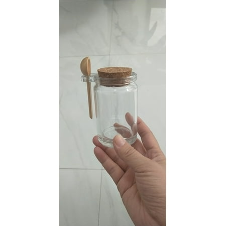 

Homeex Transparent Glass Ear Cork Sealed Jar 100ml