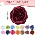 thumbnail image 3 of Real Touch Artificial Flowers - Wedding Bouquet Austin Roses Silk Flowers for Home Decor, Centerpieces, Valentine‘s Day Mother's Day Gift, Bride Props Fake Flowers Head, 1Pc(Wine,3.9x3.9"), 3 of 9