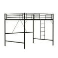 thumbnail image 2 of Ktaxon Loft Bed Queen Size with Flat Rungs, No Box Spring Required,Heavy Duty Metal Slat Support,Black, 2 of 11