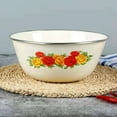 thumbnail image 4 of Homelife Clear Pattern Enamel Bowl with Lid Nostalgic Chinese Style Salad Bowls for Dinner, 4 of 13