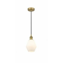 616-1P-BB-G651-6-Innovations Lighting-Cindyrella - 1 Light Mini Pendant In Industrial Style-10.25 Inches Tall and 6 Inches Wide-Brushed Brass