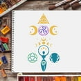 thumbnail image 6 of Wiccan/Witch Symbols Stencils 11.6x8.3 inch Viking Celtic Knot Stencils Spiral Goddess Horned God Templates Moon and Star Stencils for Painting on Wood Floor Wall Fabric, 6 of 9