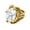 White Sonte, variant on Men's Stainless Steel Personalized Large Gemstone Dragon Claw Engraved Engagement Ring Thumb Finger Jewellery Black Stone Size 7