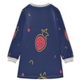 thumbnail image 2 of Strawberry Space Girls'long-sleeved dress Thickened A-dress Warm Dress Basic Shirt Party Dresses, 2 of 7