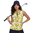 thumbnail image 6 of Whosucclay Lemon Butterfly Print Workout Tank Tops for Women for Ladies, Soft 1/4 Zipper Dry-Fit Ladies Shirts for Fitness Athletic Outdoor Golf, 6 of 8