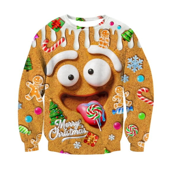 Lanbubble Boys Christmas Sweatshirt Lightweight Graphic Pullover for 8-14 Y