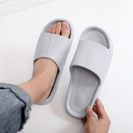 

Cathalem Fashion Couples Men Shower Room Home Non Slip Breathable Soft Sole Shoes Slipper Comfortable S Mens Outdoor Slippers Grey 10