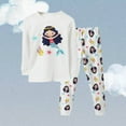 thumbnail image 2 of WEAIXIMIUNG Ensemble de Pyjama à Manches Longues Confortable et Élégant pour Enfants 5-6 Ans, 2 of 7