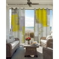 thumbnail image 4 of Yellow Blackout Curtains 54 Inches Long for Bedroom, Modern Geometric Grey Oil Painting Abstract Thermal Insulated Room Darkening Black Out Window Curtain Panels Grommet Drapes for Living Room, 4 of 8