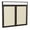 Ivory, variant on Ghent's Vinyl 36" x 48" 2 Door Enclosed Bulletin Board in Navy