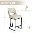 thumbnail image 7 of Usaint Modern C-Shaped Counter Stools Set of 2 Ergonomic Kitchen Bar Stools for Kitchen Island, Counter, Home,Beige, 7 of 7