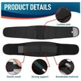 thumbnail image 3 of Back Brace Lumbar Back Support Belt Unisex Compression, Black, 3 of 5
