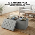 thumbnail image 3 of Alvantor Foldable Storage Ottoman Bench With PVC Material, 42-Gal Capacity, 660lbs Load, 3 of 7