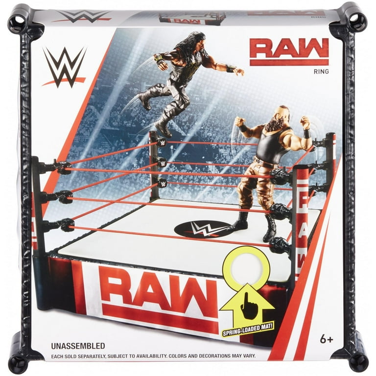 WWE Superstar Raw 14-inch Action Figure Ring with Authentic