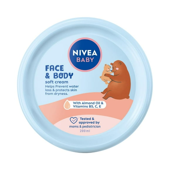 Crema Suave para Bebé NIVEA Hidratante Facial y Corporal 200 ml
