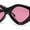 Black - Pink, variant on Womens Beveled Concave Octagonal Thick Plastic Mod Sunglasses Black Pink