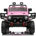 thumbnail image 6 of Hikiddo 24 Volt Ride on Toys for Big Kids, 4WD 2 Seater Kids Electric Ride-on Truck Car w/ Remote, 4x200W Motor - Pink, 6 of 10