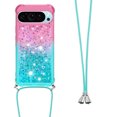 thumbnail image 3 of Funda para Google Pixel 9 Pro XL 5G Brillantina Líquida Divertida Reluciente y con Cristales en Movimiento Cuerpo Cruzado con Cordón Ajustable, 3 of 5