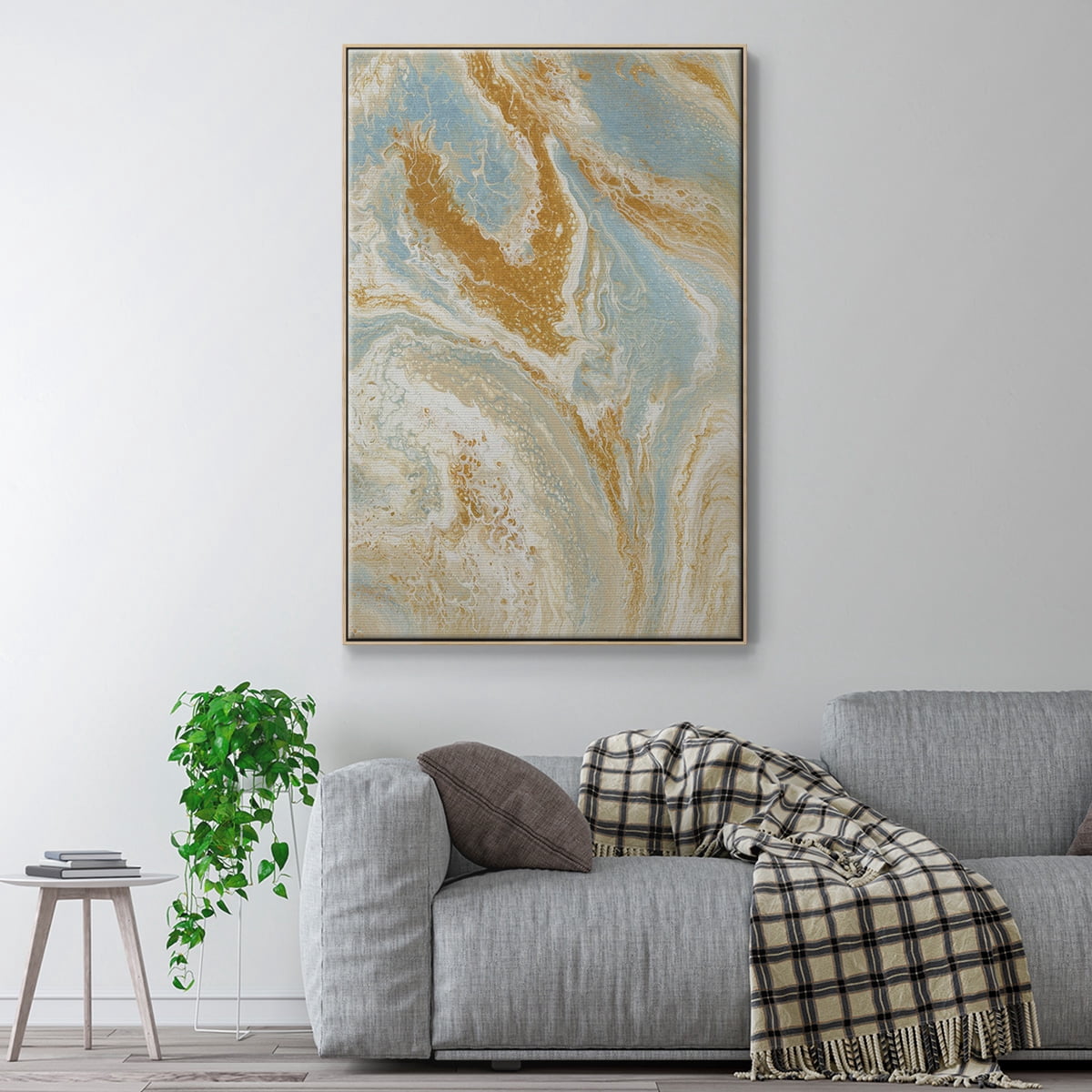 C41 Framed Premium Gallery Wrapped Canvas - Ready to Hang - 25 x 37 - Natural Wood Floating Frame