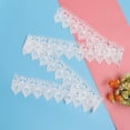 thumbnail image 3 of SHISUYAN 182CM Ruban de Soie de Lait Brodé en Dentelle Accessoires pour Robe DIY Chemin de Table Décoration Rideau (Blanc), 3 of 8