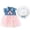 Pink B, variant on IFNWSV Toddler Girls Denim Dress Short Sleeve Round Neck Bowknot A-Line Summer Fashion Casual Sundress White 18-24 Months
