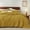 26 - Mustard Yellow, variant on Queen Quilt Set, Mustard Yellow, Basket Weave, Lightweight, All-Season (1 Quilt,2 Shams)(90" X 96")