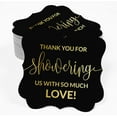 thumbnail image 2 of Inkdotpot Pack Of 100 Real Gold Foil Bracket Shape Paper Tags Thank You Baby/ Bridal Shower Favor Hang Tags, 2 of 7
