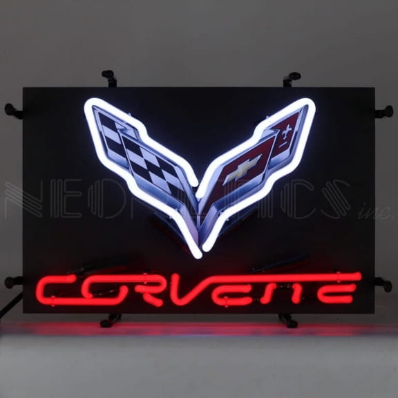 CORVETTE C7 JUNIOR NEON SIGN WITH BACKING – 5SMC7J