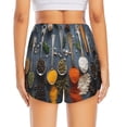 thumbnail image 4 of Goofa Various Herbs And Spices In Spoons Printed Women 2 in 1 Running Shorts,Quick Dry Athletic Workout Shorts,High Waisted Athletic Shorts with Liner Pockets-Large, 4 of 9