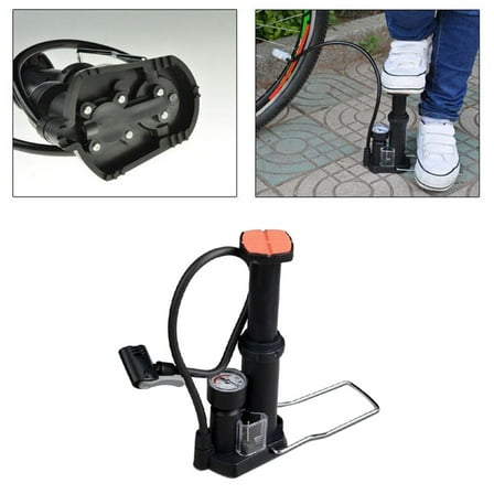 ORDDIART 1Pcs Portable Mini Foot Pump Black For High Pressure Cycling And Ball Inflation 7.1x4.5x3.1in