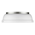 thumbnail image 3 of Yep by Golden Lighting Duncan 2-light Flush Mount in Pewter and Matte White shade, 3 of 3