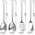 thumbnail image 2 of Utensilios Cocina Acero Inoxidable 4 Piezas Cuchara Ranurada Espátula Sólida Resistente Corrosión Lavavajillas Hogar, 2 of 5