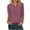 Purple, variant on Uaswgudfs Women's Everyday Wear Cotton Blouse - 3/4 Sleeve Henley Pullover Tunic Top with Button V-Neck | Casual Cute Basic Tee