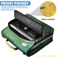 thumbnail image 6 of Zipper Binder with Shoulder Strap 2 inch 3 Ring Waterproof File Folder Organizer Bag 500 Sheet Green and Yellow Sunset, 6 of 8