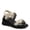 BLACK MULTI, variant on Women's COOLBEANS Hook and Loop Sandals - Zigzag Stitching, Adjustable D-Ring Closure, Cushioned Footbed