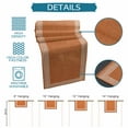 thumbnail image 7 of Table Runner Dresser Scarves 48 Inch Long,Vintage Inspired Key Design Orange Linen Dining Table Runners Geometric Twist Stripe Tabletop Scarf for Wedding Holiday Party Kitchen, 7 of 7