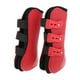 thumbnail image 1 of 1 par de botas profesionales para caballos para entrenamiento, salto, equitación, - Rápido Pie delantero rojo Cola Bota de tendón de caballo ajustable, 1 of 8