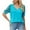Blue, variant on Giftesty Womens Tops Plus Size Women's Fashion Solid Color V-neck Comfortable Loose T-Shirt Blouse Casual Tops