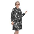 Black Silver Sequins Sparkling Elegant Pattern Oversized Blanket Hoodie