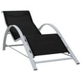 thumbnail image 4 of vidaXL Sun Loungers 2 pcs with Table Aluminum Black, 4 of 11