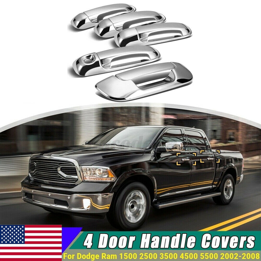 Mirror+4 Door Handle+Tailgate Cover for 02-08 Dodge Ram 1500+2500+3500