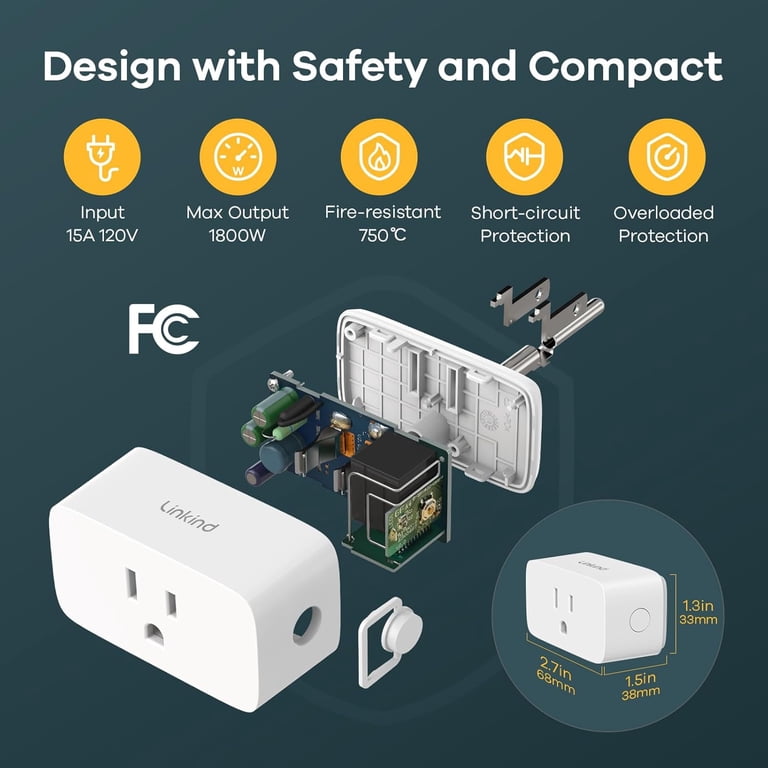 Linkind Matter Smart Plug 2 Pack, Apple Home & Alexa Compatible photo 7