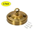 thumbnail image 1 of Unique Bargains Retro Light Canopy Kit with Hook, Vintage Chandelier Ceiling Plate, for Light Accessory DIY, 104mm Gold Bronze 2Pcs, 1 of 3